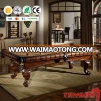 The most hot selling 7ft 8ft 9ft slate top solid wood snooker billiard pool table