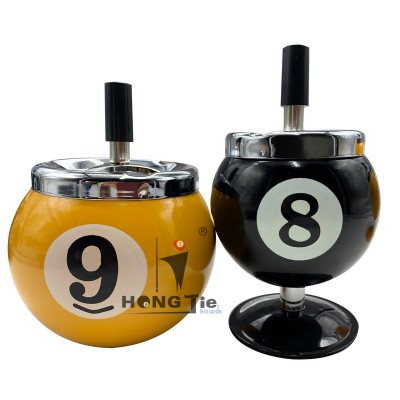 Portable Billiards Ash Tray , Number 8 Billiards Accessories